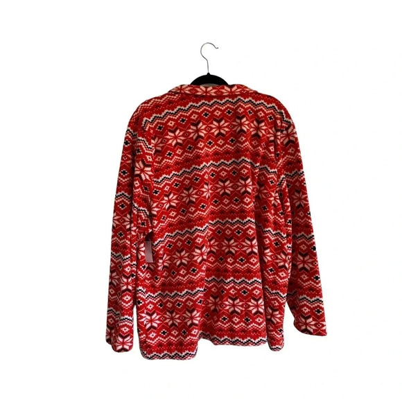 Women’s Fair Isle Printed Fleece Zippered Jacket NWT - Picture 2 of 11